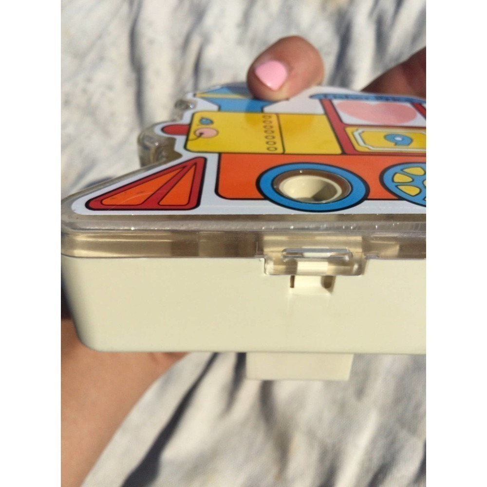 Vintage Fisher-Price night light train 80s nursery children 1986 USA # 9162 red - Picture 11 of 11